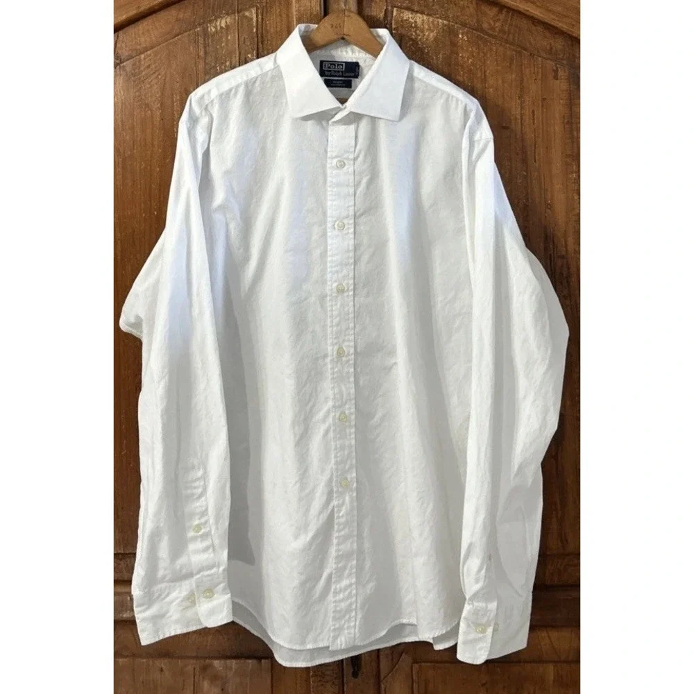 Mens Polo Ralph Lauren Regent Custom Fit L/S Dress Shirt XXL 18 36/37
